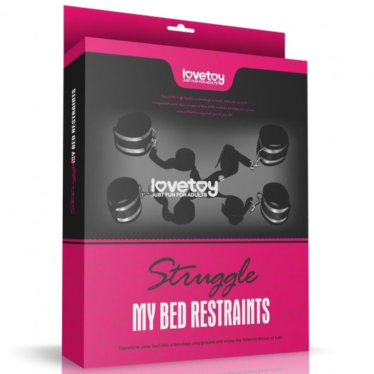 Набор для фиксации Struggle My Bed Restraints - Lovetoy - купить с доставкой в Краснодаре