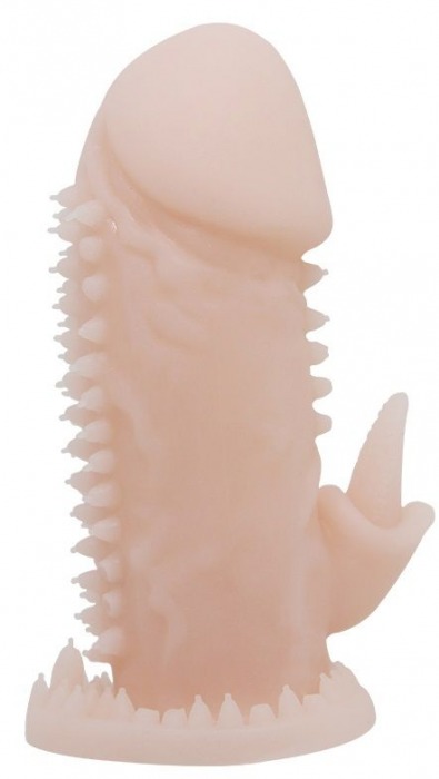 Телесная насадка на пенис со стимулятором клитора - 11,5 см. - Baile - в Краснодаре купить с доставкой