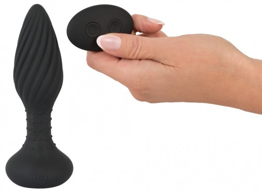 Черная анальная вибровтулка Remote Controlled Butt Plug - 15,1 см. - Orion