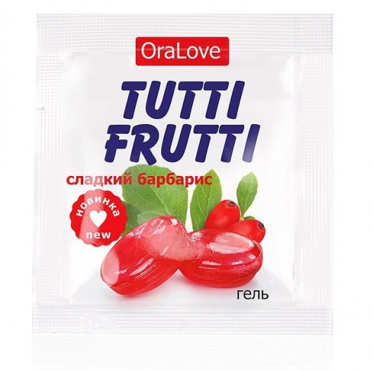 Гель-смазка Tutti-frutti со вкусом барбариса - 4 гр. - Биоритм - купить с доставкой в Краснодаре