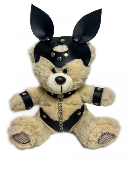 Оригинальный плюшевый мишка в БДСМ костюме с ушками - БДСМ Арсенал - купить с доставкой в Краснодаре
