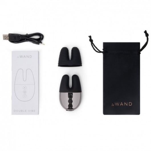Черный вибратор с ушками Le Wand Double Vibe - Le Wand