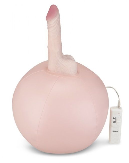 Надувной секс-мяч с реалистичным вибратором - Lux Fetish - купить с доставкой в Краснодаре