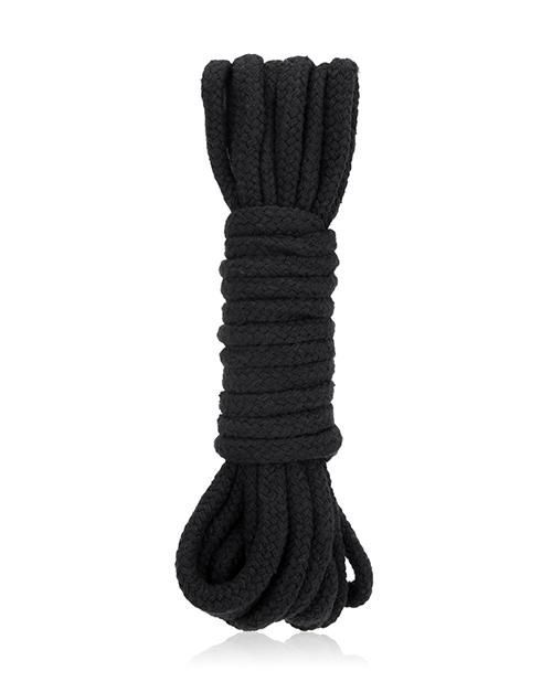Черная хлопковая веревка для бондажа - 5 м. - Lux Fetish - купить с доставкой в Краснодаре