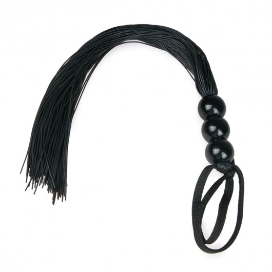 Черная силиконовая плеть Silicone Whip - 32 см. - Easy toys - купить с доставкой в Краснодаре