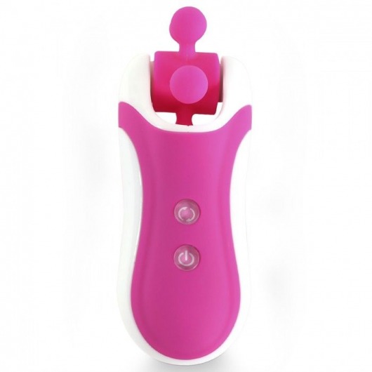 Розовый оросимулятор Clitella со сменными насадками для вращения - FeelzToys