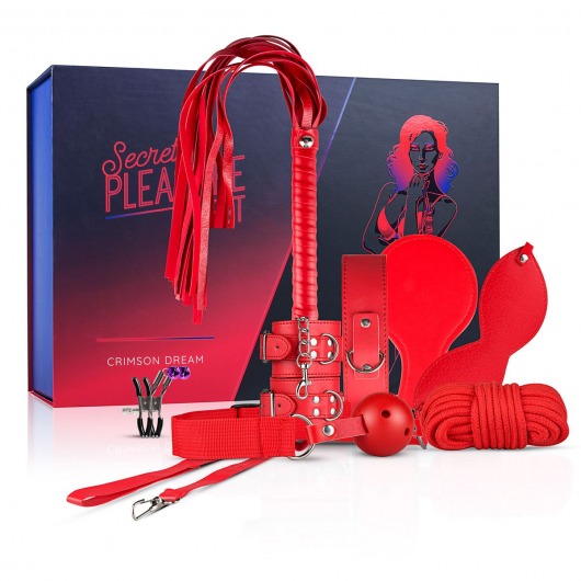 Красный БДСМ-набор Crimson Dream - Secret Pleasure Chest - купить с доставкой в Краснодаре