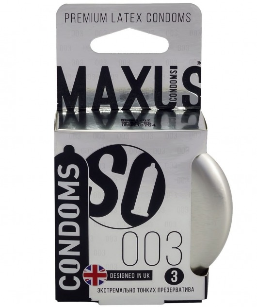 Экстремально тонкие презервативы в железном кейсе MAXUS Extreme Thin - 3 шт. - Maxus - купить с доставкой в Краснодаре