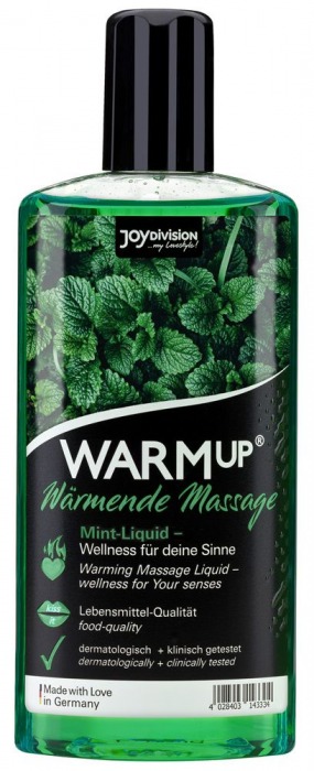 Массажное масло WARMup Mint с ароматом мяты - 150 мл. - Joy Division - купить с доставкой в Краснодаре