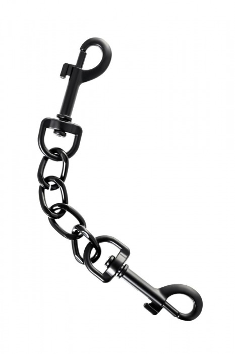 Узкие черные наручники на сцепке - ToyFa - купить с доставкой в Краснодаре