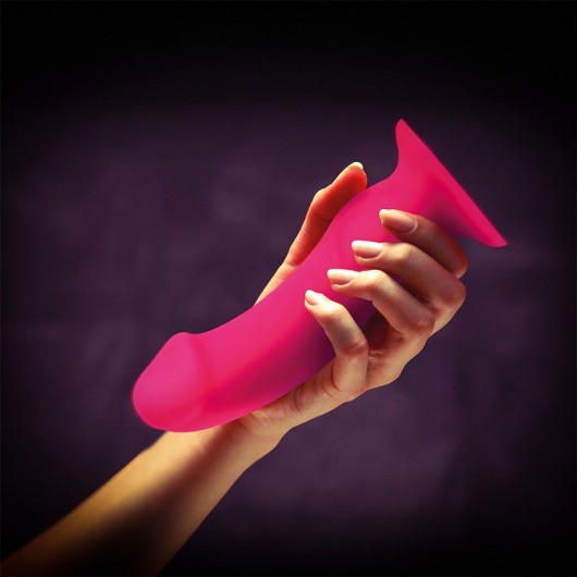 Ярко-розовый фаллоимитатор The Boss stub - 18,5 см. - Fun Factory