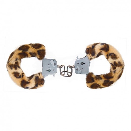 Наручники с леопардовым мехом Furry Fun Cuffs Leopard - Toy Joy - купить с доставкой в Краснодаре