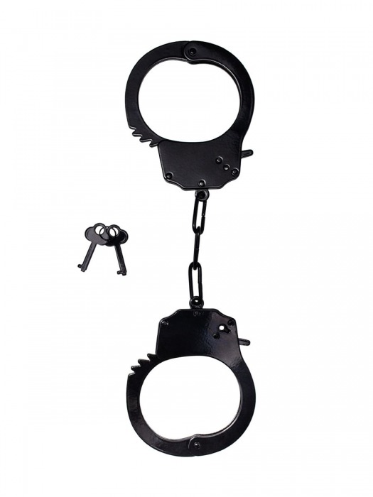 Черные стальные наручники - Le Frivole - купить с доставкой в Краснодаре