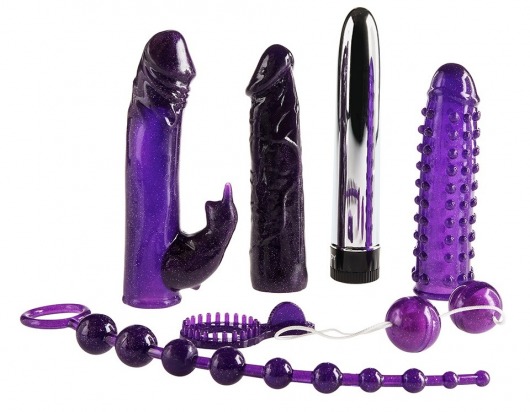 Набор фиолетовых стимуляторов Imperial Rabbit Kit - Toy Joy - купить с доставкой в Краснодаре