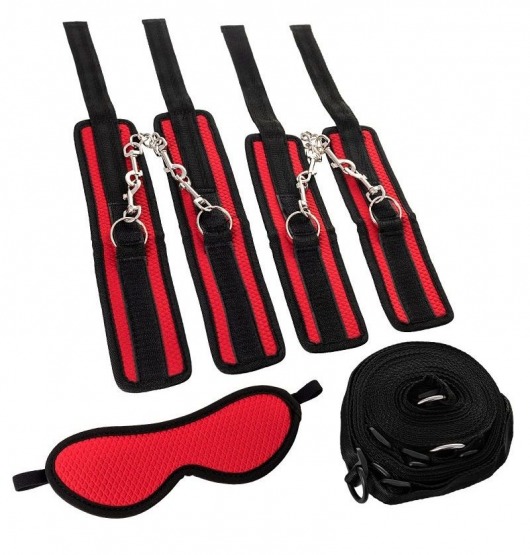 Красно-черный бондажный набор Anonymo - ToyFa - купить с доставкой в Краснодаре
