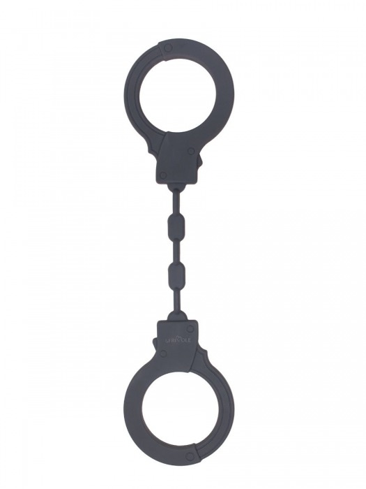 Темно-серые силиконовые наручники - Le Frivole - купить с доставкой в Краснодаре