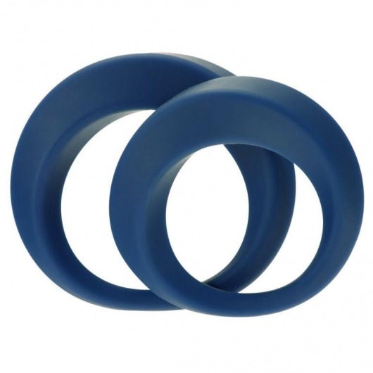 Набор из 2 синих эрекционных колец Perfect Twist Cock Ring Set - Me You Us - в Краснодаре купить с доставкой