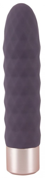 Фиолетовый мини-вибратор Elegant Diamond Vibe - 15 см. - Orion