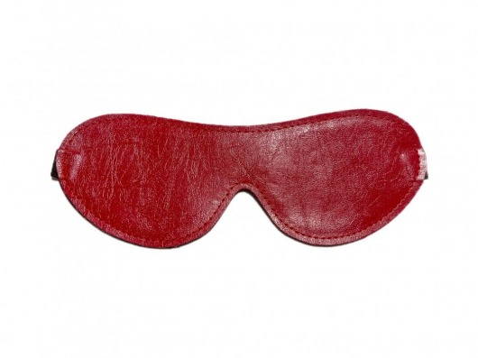 Двусторонняя красно-черная маска на глаза из эко-кожи - БДСМ Арсенал - купить с доставкой в Краснодаре