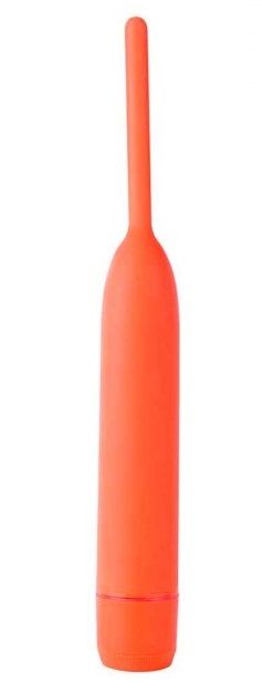 Оранжевый вибромассажер из силикона Delight - 18,5 см. - NMC