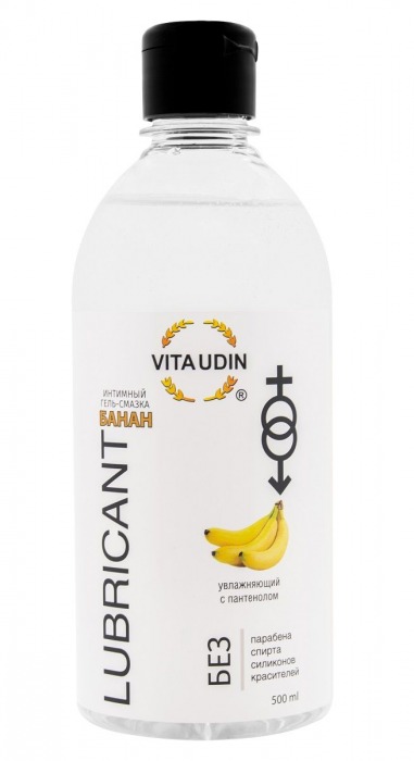 Интимный гель-смазка на водной основе VITA UDIN с ароматом банана - 500 мл. - VITA UDIN - купить с доставкой в Краснодаре