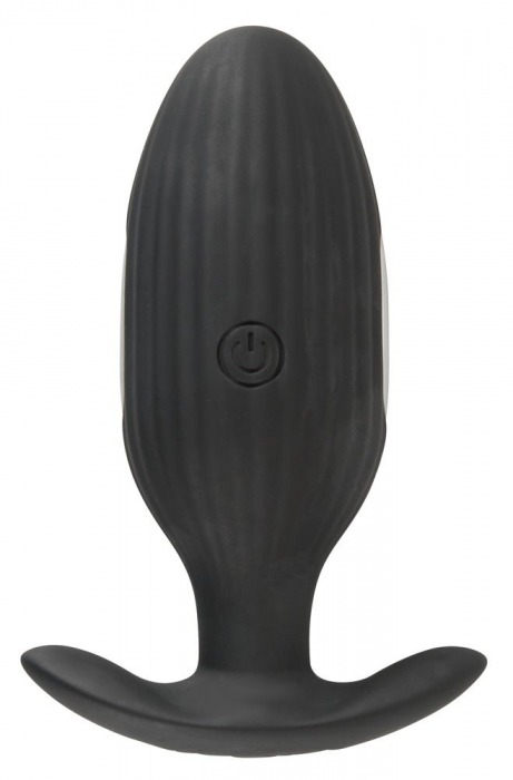 Черная анальная втулка с вибрацией и электростимуляцией Vibrating E-Stim Butt Plug - 9,2 см. - Orion - купить с доставкой в Краснодаре