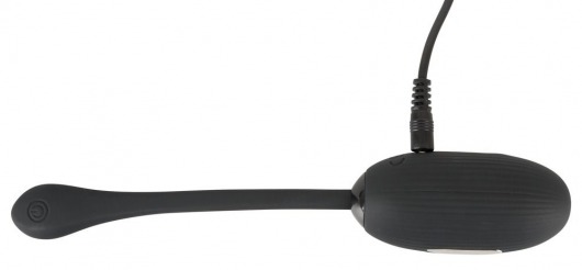 Черное виброяйцо с электростимуляцией Vibrating E-Stim Love Ball - Orion - купить с доставкой в Краснодаре