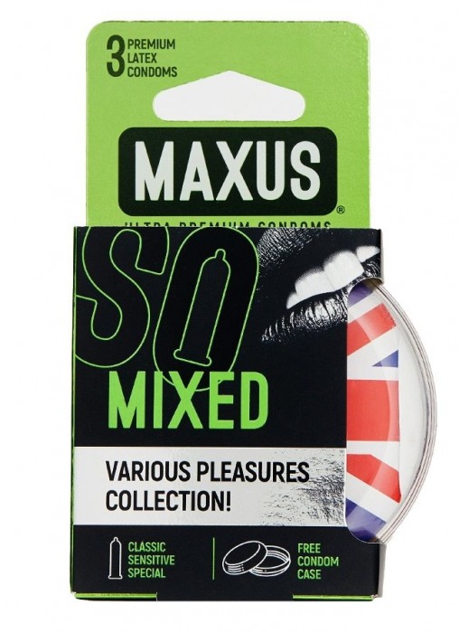 Презервативы в пластиковом кейсе MAXUS AIR Mixed - 3 шт. - Maxus - купить с доставкой в Краснодаре