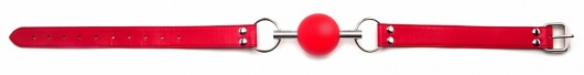 Кляп-шар на красных ремешках Solid Ball Gag - Shots Media BV - купить с доставкой в Краснодаре