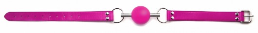 Кляп-шар на розовых ремешках Solid Ball Gag - Shots Media BV - купить с доставкой в Краснодаре