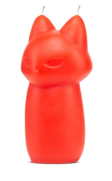 Красная БДСМ-свеча в форме злой кошки Fox Drip Candle - Blush Novelties - купить с доставкой в Краснодаре