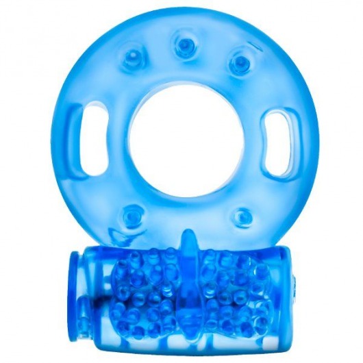 Голубое эрекционное виброкольцо Reusable Cock Ring - Blush Novelties - в Краснодаре купить с доставкой