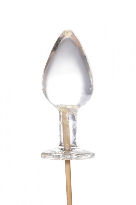 Прозрачный леденец в форме малой анальной пробки со вкусом пина колада - Sosuчki - купить с доставкой в Краснодаре