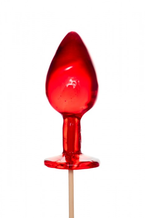 Красный леденец в форме малой анальной пробки со вкусом виски - Sosuчki - купить с доставкой в Краснодаре