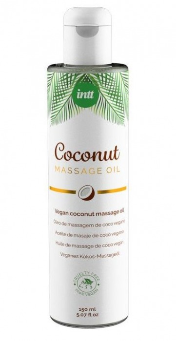 Массажное масло Vegan Coconut - 150 мл. - INTT - купить с доставкой в Краснодаре