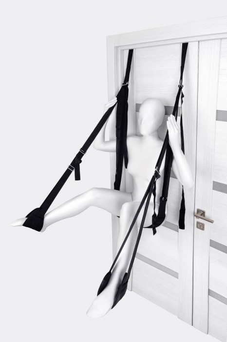 Черные секс-качели на дверь Anonymo №0505 - ToyFa - купить с доставкой в Краснодаре