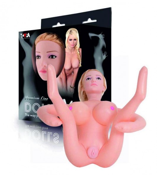 Надувная секс-кукла с реалистичной головой и поднятыми ножками - ToyFa - в Краснодаре купить с доставкой