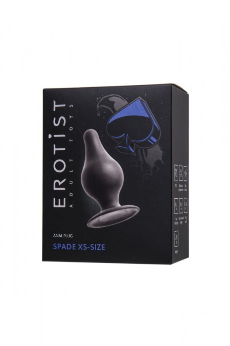 Черная анальная втулка Spade XS - 6,5 см. - Erotist Adult Toys