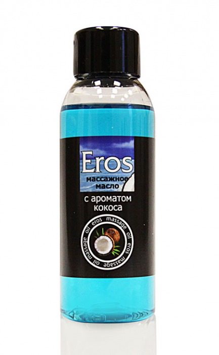 Массажное масло Eros tropic с ароматом кокоса - 50 мл. - Биоритм - купить с доставкой в Краснодаре