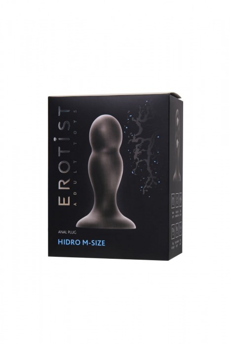 Черная анальная втулка Hidro M - 10,5 см. - Erotist Adult Toys