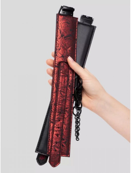 Красно-черные оковы Reversible Faux Leather Ankle Cuffs - Fifty Shades of Grey - купить с доставкой в Краснодаре