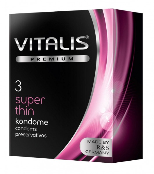 Ультратонкие презервативы VITALIS PREMIUM super thin - 3 шт. - Vitalis - купить с доставкой в Краснодаре