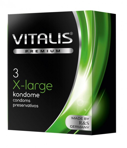 Презервативы увеличенного размера VITALIS PREMIUM x-large - 3 шт. - Vitalis - купить с доставкой в Краснодаре
