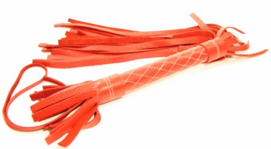 Красная плетка из натуральной кожи - БДСМ Арсенал - купить с доставкой в Краснодаре