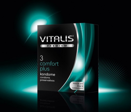 Контурные презервативы VITALIS PREMIUM comfort plus - 3 шт. - Vitalis - купить с доставкой в Краснодаре