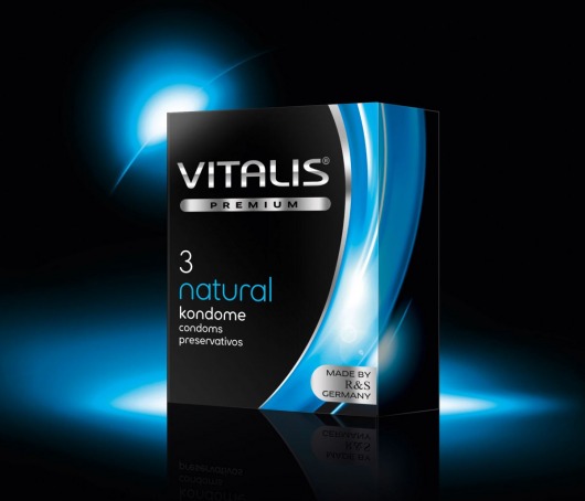 Классические презервативы VITALIS PREMIUM natural - 3 шт. - Vitalis - купить с доставкой в Краснодаре