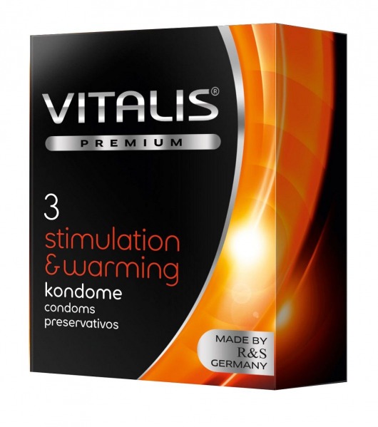 Презервативы VITALIS PREMIUM stimulation   warming с согревающим эффектом - 3 шт. - Vitalis - купить с доставкой в Краснодаре