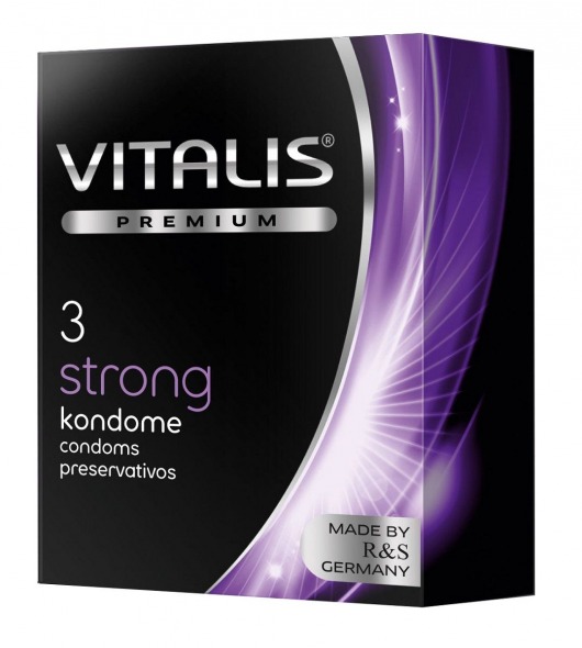 Презервативы с утолщенной стенкой VITALIS PREMIUM strong - 3 шт. - Vitalis - купить с доставкой в Краснодаре