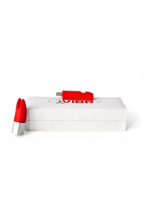 Красный клиторальный вибратор с 4Gb USB памяти и 7 режимами вибрации - Qvibry