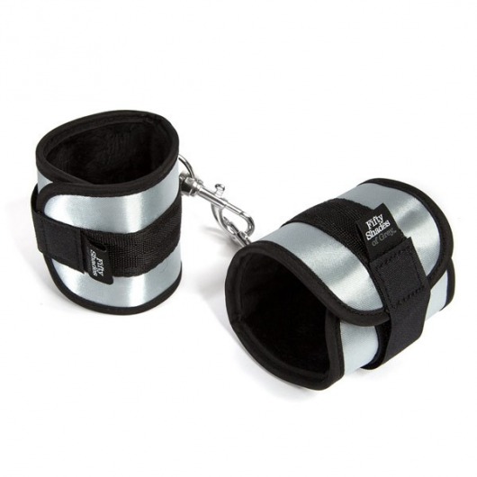 Серо-черные наручники Totally His - Fifty Shades of Grey - купить с доставкой в Краснодаре